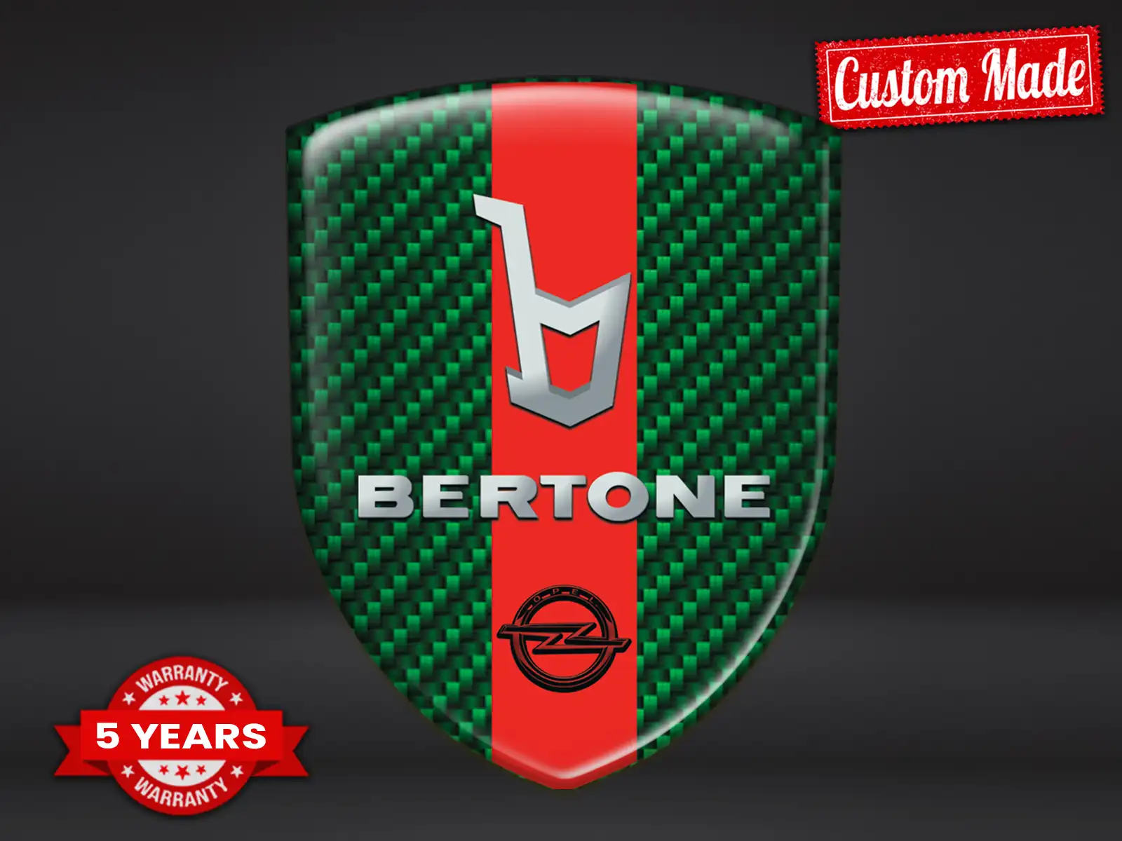 Bertone Domed Decals Sticker Car Durable Limited Style